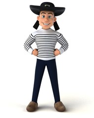 Fun 3d cartoon breton character