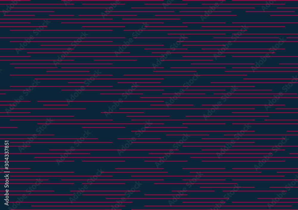 Wall mural abstract striped speed pink lines horizontal pattern minimal design stripe on dark blue background.