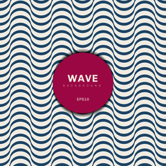 Abstract modern blue wave design background. Wavy stripes pattern texture.