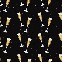 Champagne glasses pattern3
