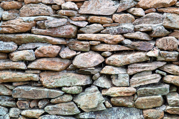 Pattern gray color of rock style design decorative uneven cracked real stone wall surface with cement