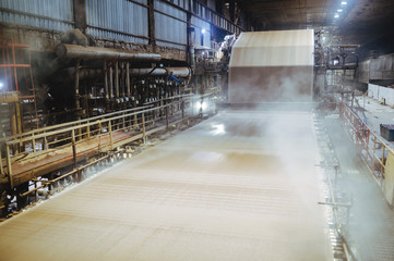 paper carton making factory machine huge cellulose © agnormark