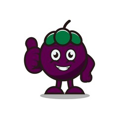 mangiest mascot cartoon design vector