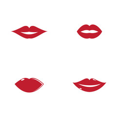 Set of Lips icon cosmetic logo vector