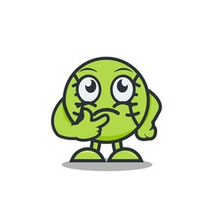 baseball ball mascot cartoon design vector