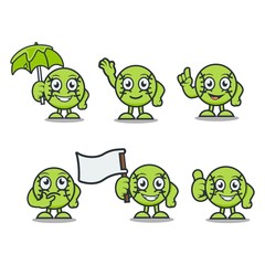 baseball ball mascot cartoon design bundle