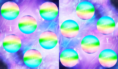 Abstract iridescent holographic neon background. Hologram vibrant style pattern. Backdrop pearl texture.