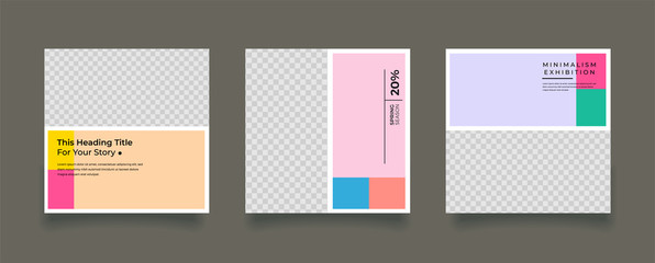 Unique Editable modern Social Media banner Template.Promotional web banner for social media. Elegant sale and discount promo. Fashion and lifestyle blog templates, web banners