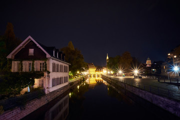 Petite-France de nuit à Strasbourg