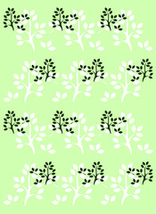 vector illustration, Background with abstract geometric leaves and branches