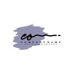 EO handwriting logo template of initial signature. beauty monogram and elegant logo design