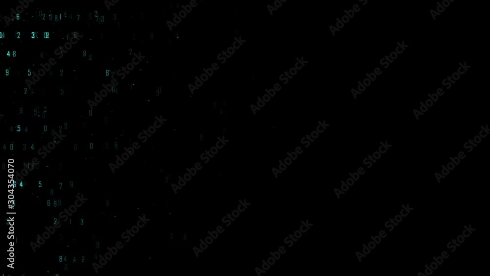 Poster 4k animated background simulating a digital code