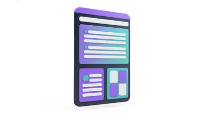 tablet interface isolated ux design