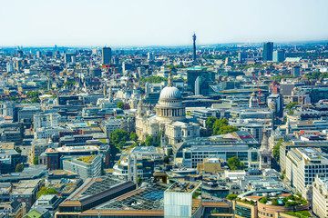 Aerial view of Central London