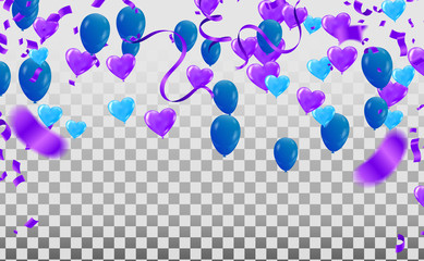 Vector Illustration of Purple Balloons