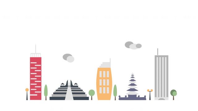 Iconic Bali Landmarks Motion Graphic