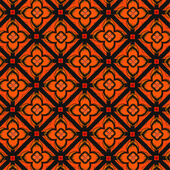 Fototapeta premium Seamless pattern with floral ornament.