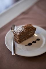 Tasty sweet dish. Close up