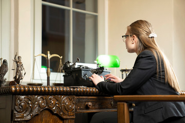 Female lawyer. Female layer – businesswoman working in the office.