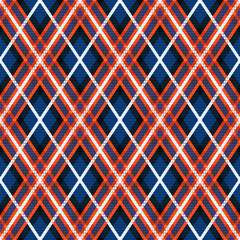 Rhombic tartan seamless contrast pattern