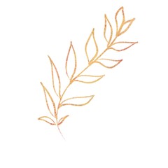 Bright floral  line raster illustration. Raster leaf can be used for card designs, wedding invitation, web page, surface textures. 