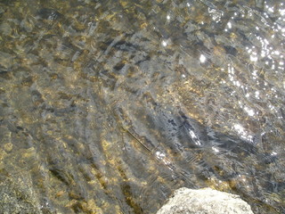 water on rocks