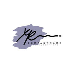 XR handwriting logo template of initial signature. beauty monogram and elegant logo design