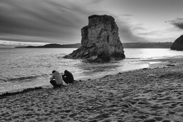 Social Media Addicts At The Beach