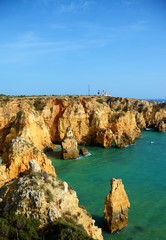 landscape from the coastal area of Algarve Portugal 01.Nov.2019