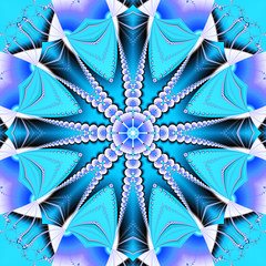 Abstract fractal bandana print 3d