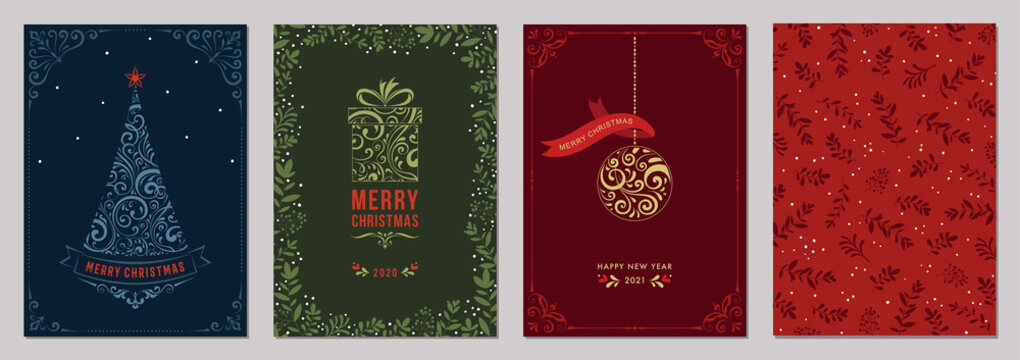 Merry Christmas and Bright Corporate Holiday cards. 