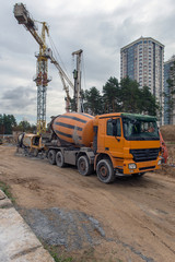 city of Brovary, Ukraine September 7, 2017, construction of residential houses for the population, September 7, 2017