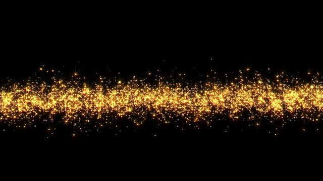 trail of gold glittering sequins