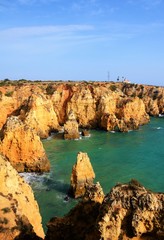 Fototapeta na wymiar ocean coast of Lagos area Portugal 