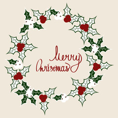 Mistletoe circle postcard2