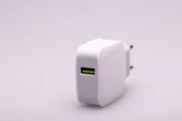 Smart phone charger isolated on white background