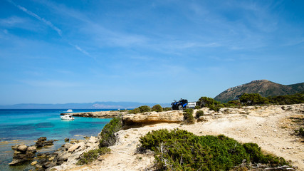 Fototapeta na wymiar Lonely beach, Mediterranean coast,Turkey