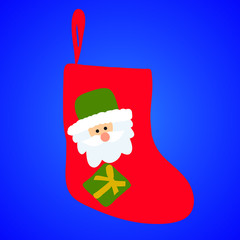 design; holiday; background; christmas; vector; sock; winter; isolated; new; decoration; merry; year; icon; symbol; white; red; happy