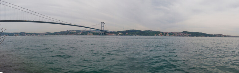 Fototapeta na wymiar Panoramic view of Bosforo in Istambul
