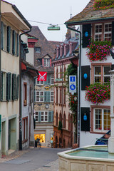 Fototapeta na wymiar colorful houses in Basel Switzerland