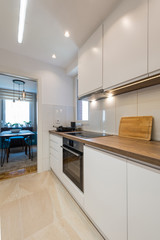 Kitchen interior in modern apartment