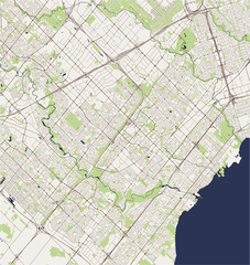 Naklejka premium map of the city of Mississauga, Canada