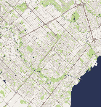 map of the city of Mississauga, Canada