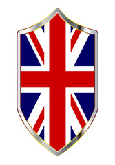 British Unipon Jack Flag On A Crusader Shield
