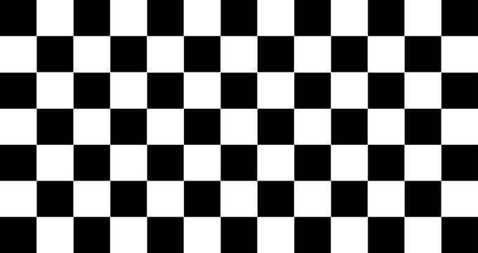 Traditional Black And White Chequered Start Flag