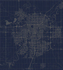map of the city of Edmonton, Canada