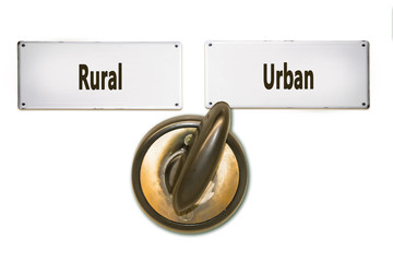 Street Sign Urban versus Rural