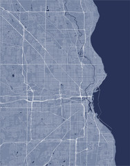 map of the city of Milwaukee, Wisconsin, USA - obrazy, fototapety, plakaty