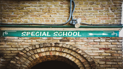 Street Sign SPECIAL SCHOOL