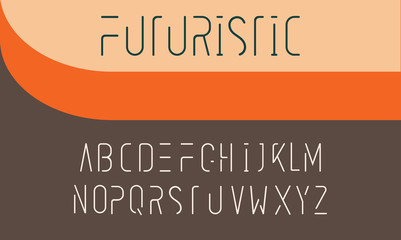 futuristic font creative modern alphabet. minimalist style fonts set. vector illustration.